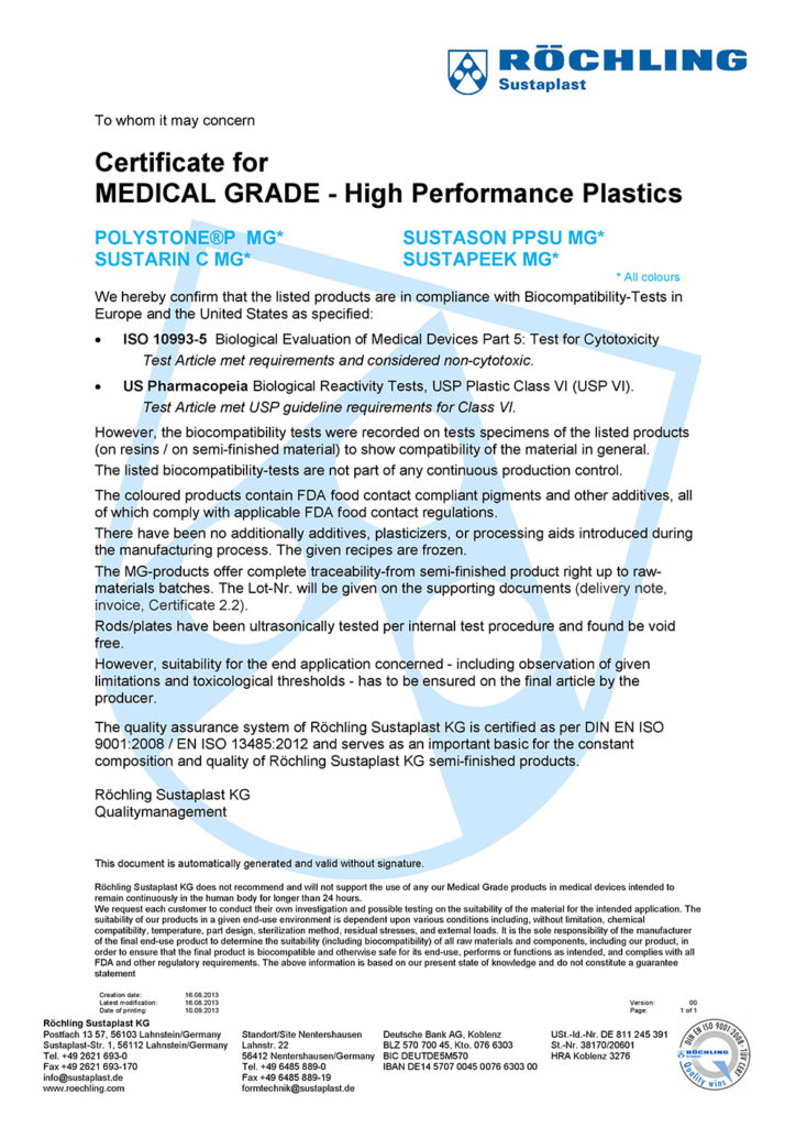Certificate-Medical-Grades-Roechling-High-Performance-Plastics-yktg-com